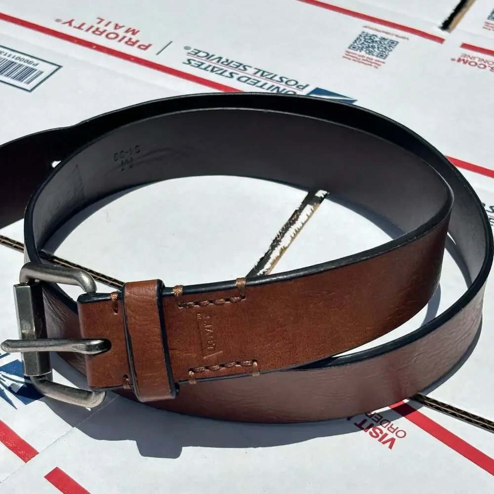Silver & Brown Levi's Men's Belt